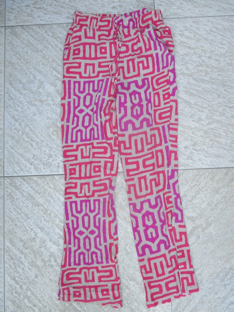 Zoso lange broek travelstof maat M beige / roze zomerbroek, Maat 38/40 (M), Beige, Ophalen of Verzenden, Zo goed als nieuw