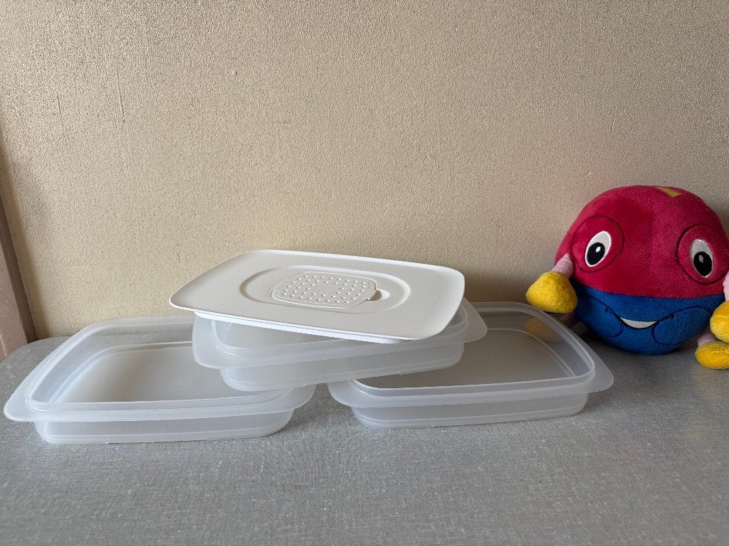 NIEUW 3 laags belegbak  kaas bak filter in deksel TUPPERWARE, Bewaardoos, Wit, Nieuw, Ophalen of Verzenden