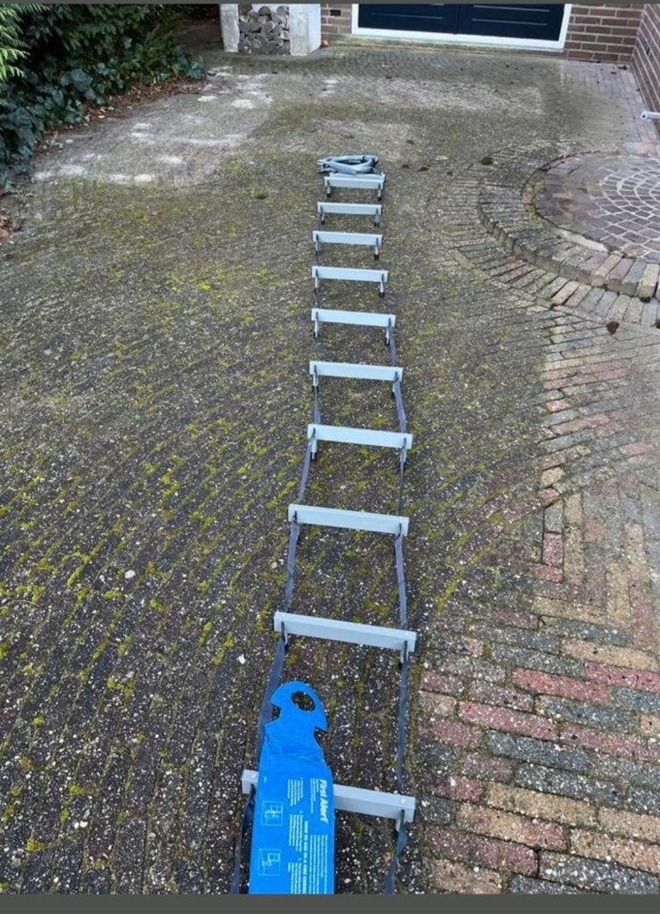 brandladder, Ophalen of Verzenden, Zo goed als nieuw, Opvouwbaar of Inschuifbaar, Minder dan 2 meter