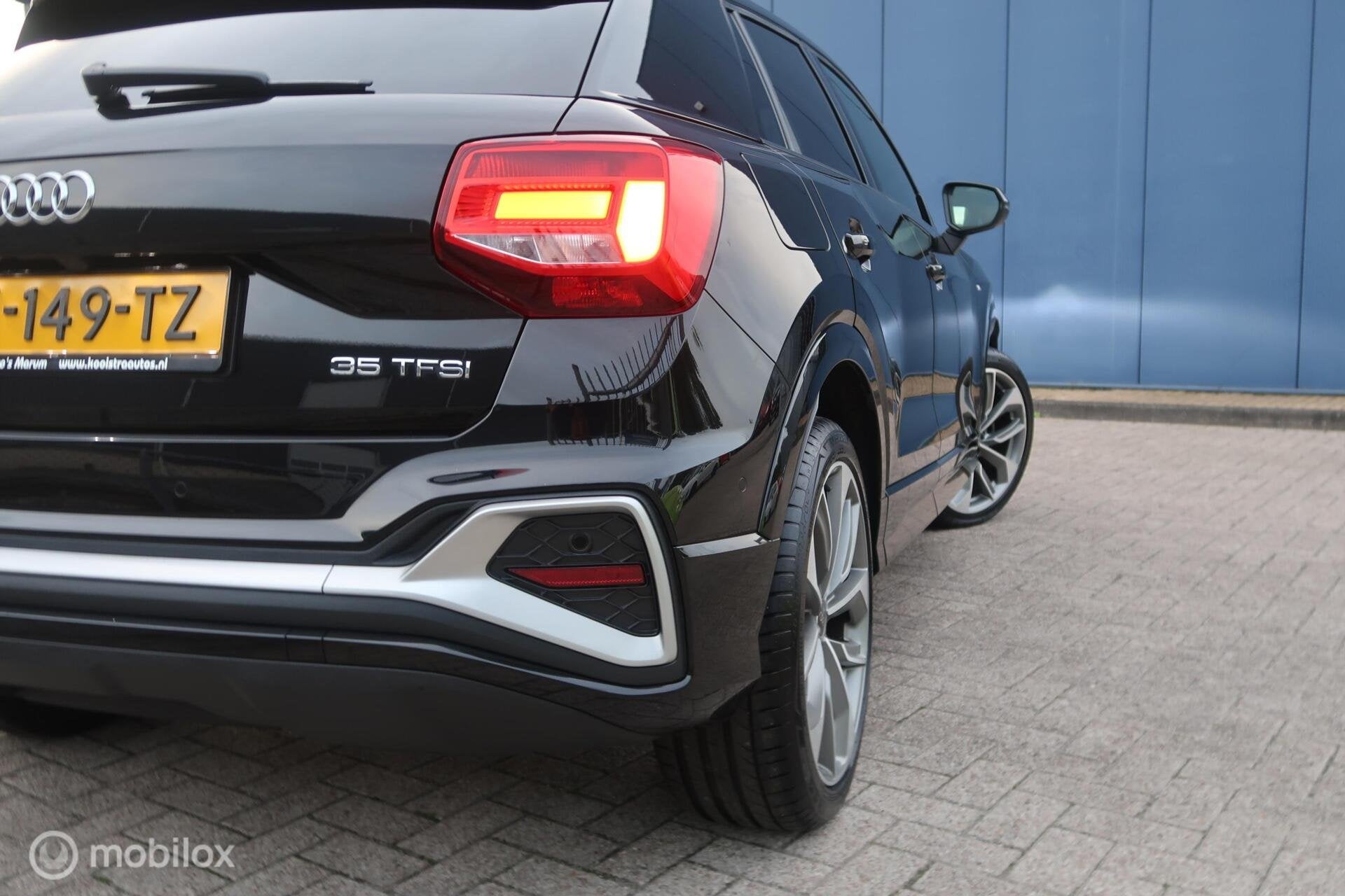 Audi Q2 35 TFSI S-LINE B&O, MATRIX LED, PANODAK, KEYLESS, Auto's, 4 cilinders, 150 pk, Zwart, Leder