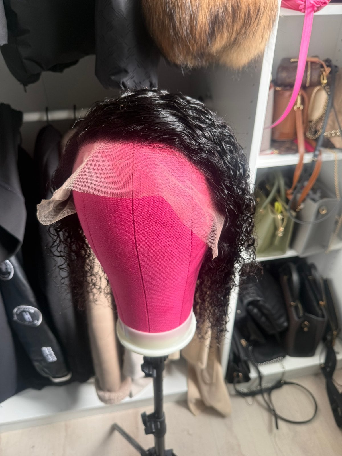 100% human hair 18inch 13x4 curly pruik, Ophalen of Verzenden, Nieuw