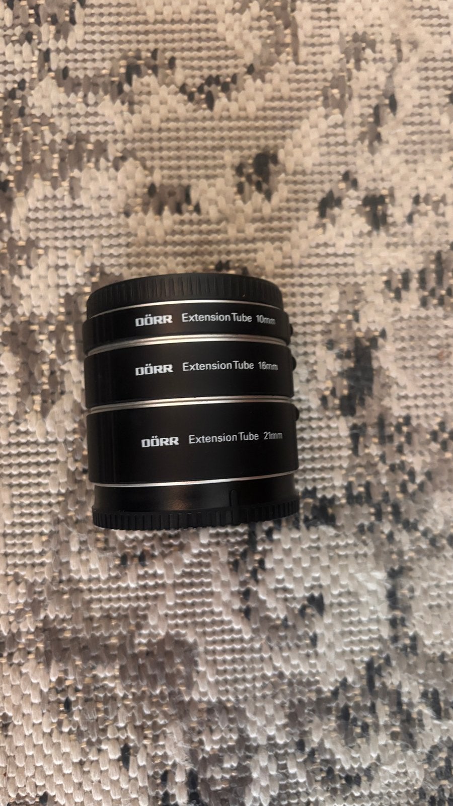 Dörr Extension Tube Set voor Sony E-mount (10, 16, 21mm), Macrofunctie, Ophalen of Verzenden, Zo goed als nieuw, Toebehoren