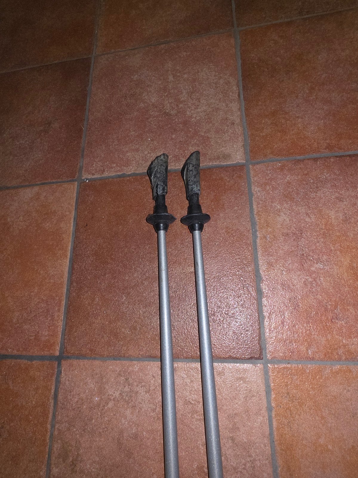 Leki Supreme Titanium Nordic walkingstokken, Gebruikt, Stokken, 100 tot 140 cm, Ophalen of Verzenden