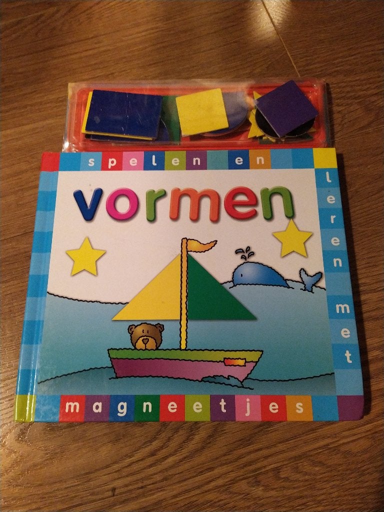Boek - vormen herkennen mbv magneetjes, Ophalen of Verzenden, Gebruikt, Puzzelen