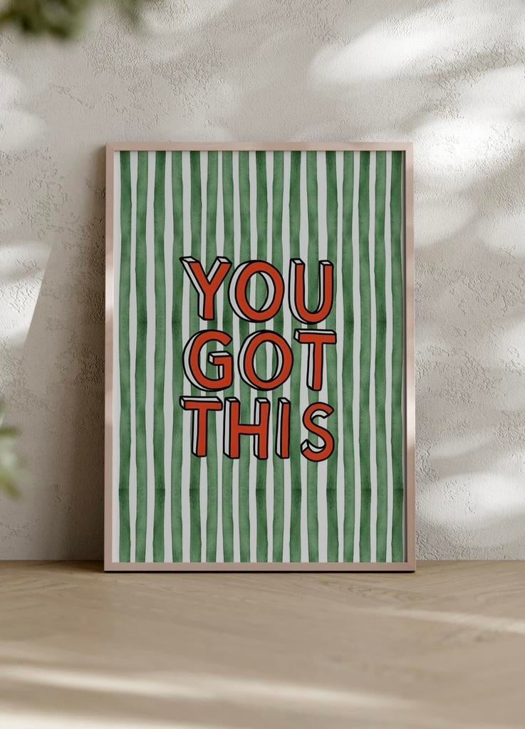 You Got This – Motiverende Quote Poster A4, Ophalen of Verzenden, Nieuw