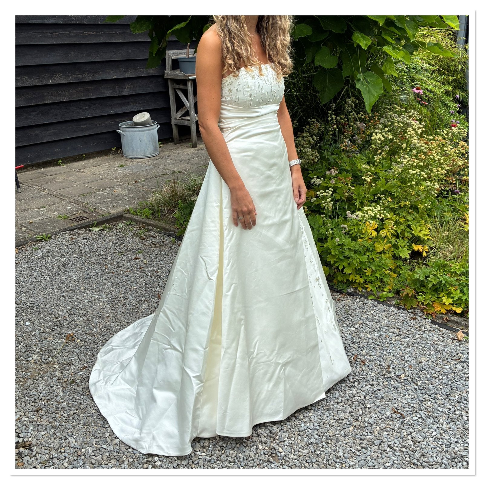 Trouw jurk, Kleding | Dames, Trouwkleding en Trouwaccessoires, Ophalen of Verzenden, Zo goed als nieuw, Wit, Trouwjurk