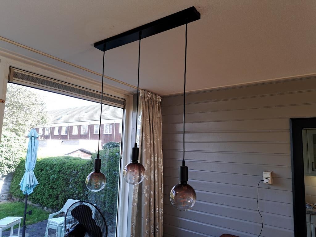 Industriële hanglamp - verstelbaar - Rotterdam IJsselmonde, Huis en Inrichting, Lampen | Hanglampen, Gebruikt, Ophalen of Verzenden
