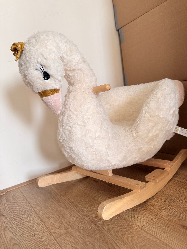 Schommelzwaan - plush rocking swan good condition, Ophalen, Overige merken