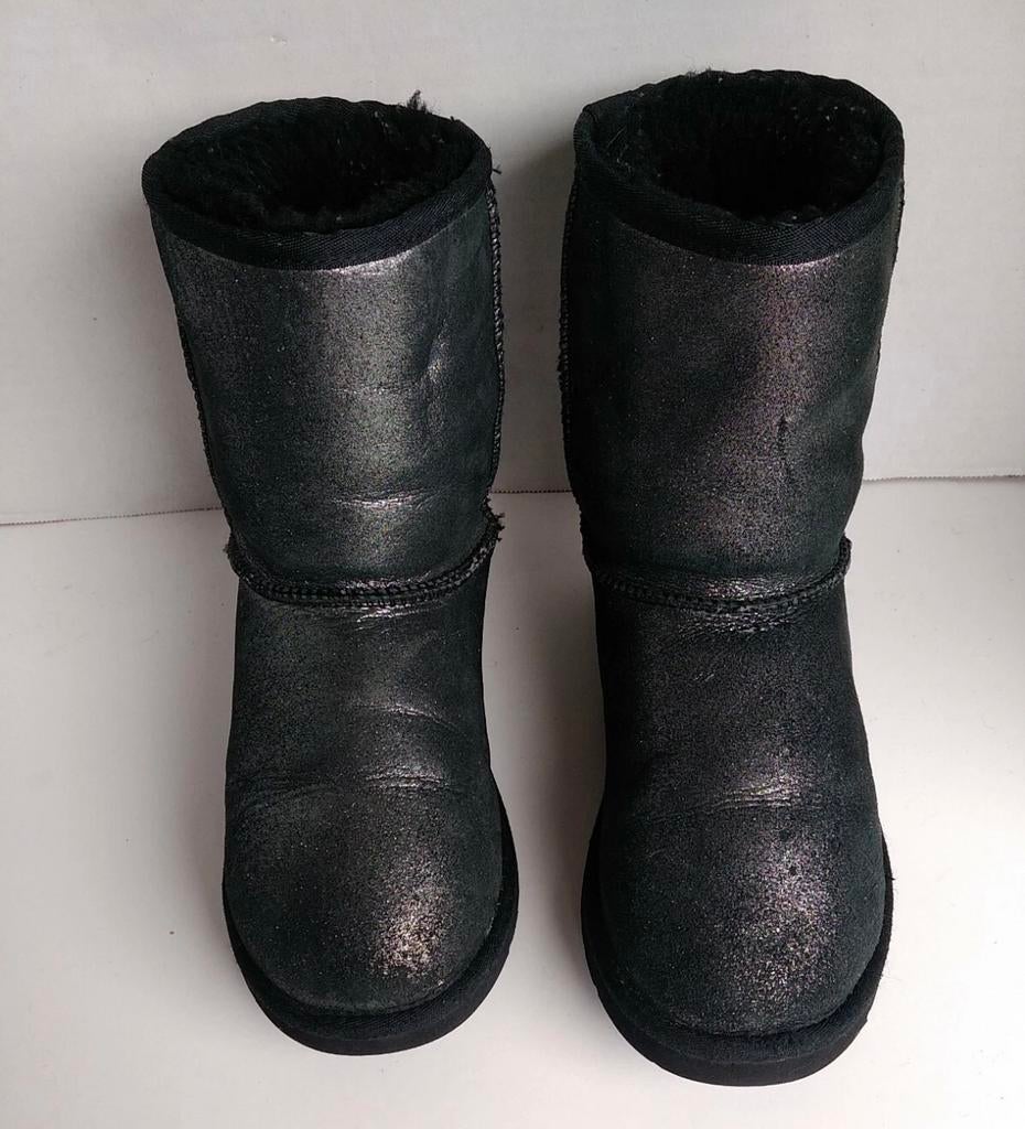 Ugg laarzen origineel maat 38 metallic glitter zwart, Ophalen of Verzenden, Gedragen, Zwart, Lage of Enkellaarzen