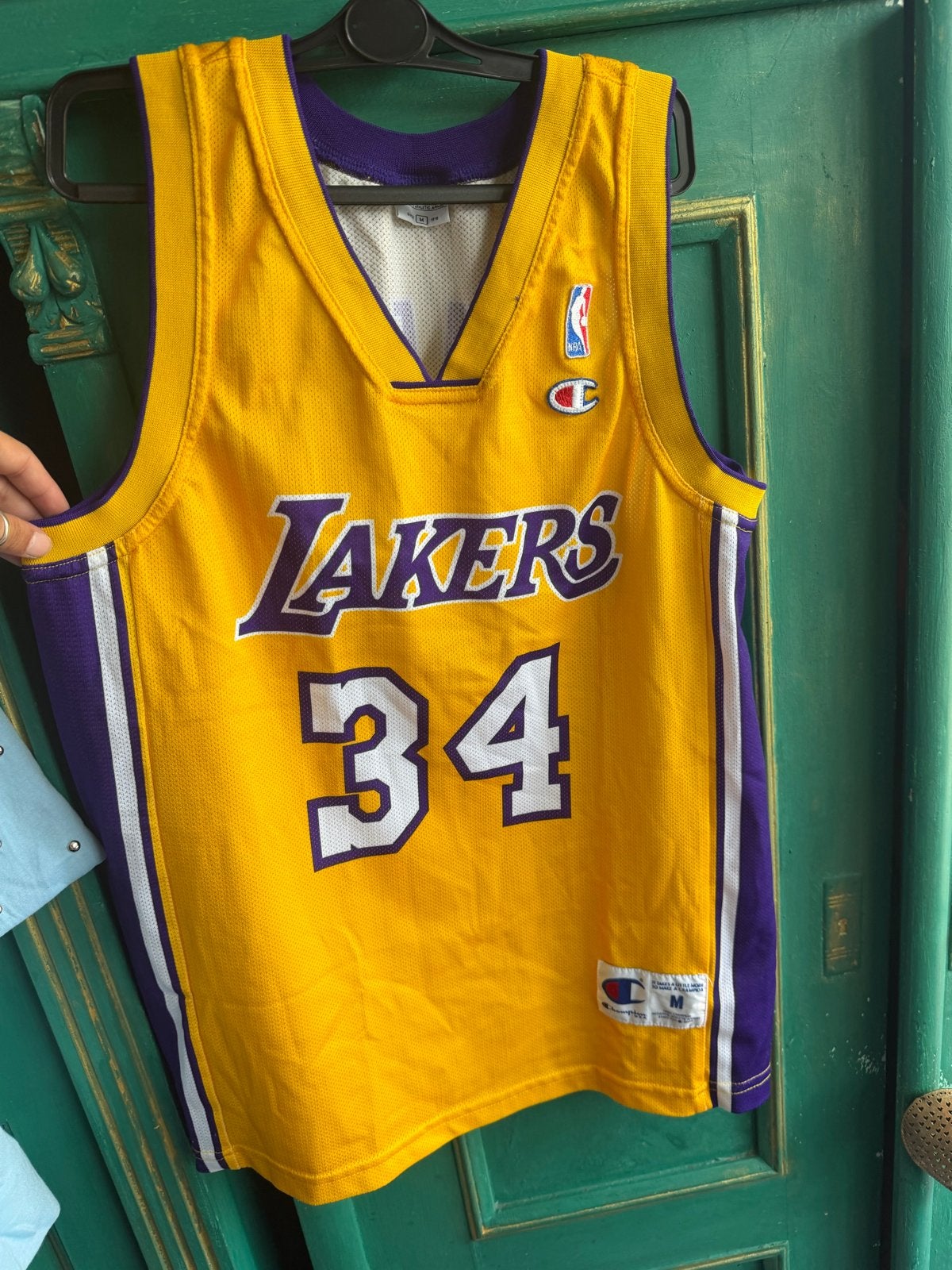 Vintage Champion Shaquille O'Neal Lakers Jersey M, Maat 48/50 (M), Overige typen, Ophalen of Verzenden, Gedragen