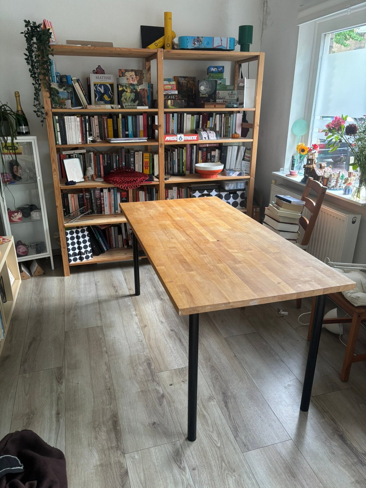 Mooie massief houten eettafel, 200 cm of meer, Zo goed als nieuw, Rechthoekig, 50 tot 100 cm