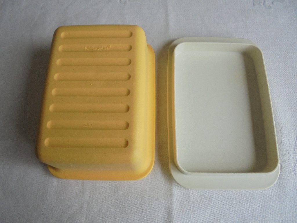 tupperware botervloot / kaasdoosje, Ophalen of Verzenden, Zo goed als nieuw, Geel, Botervloot