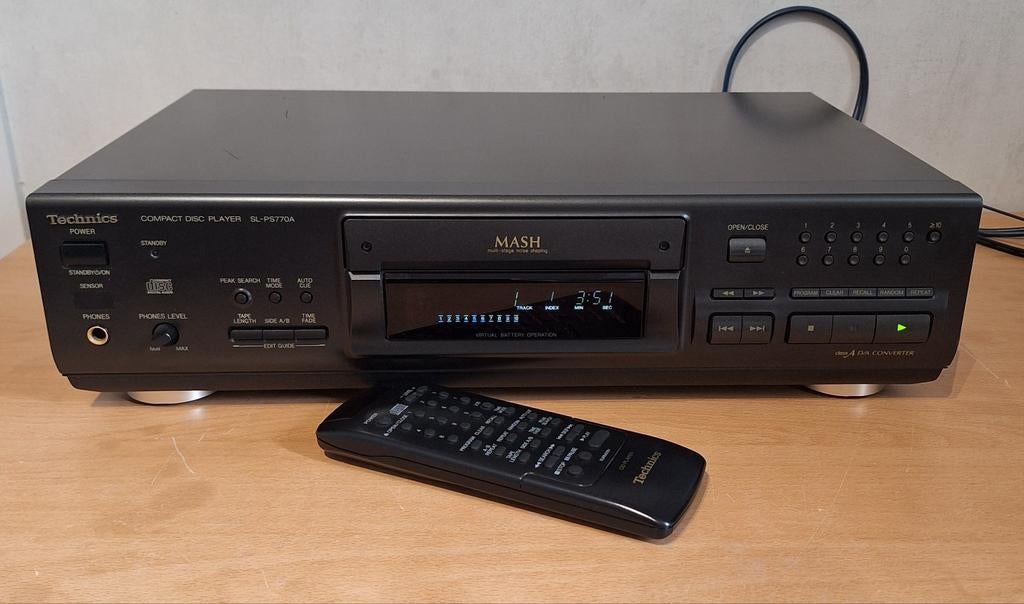 Technics SL-PS770A CD-speler met afstandsbediening, Ophalen of Verzenden