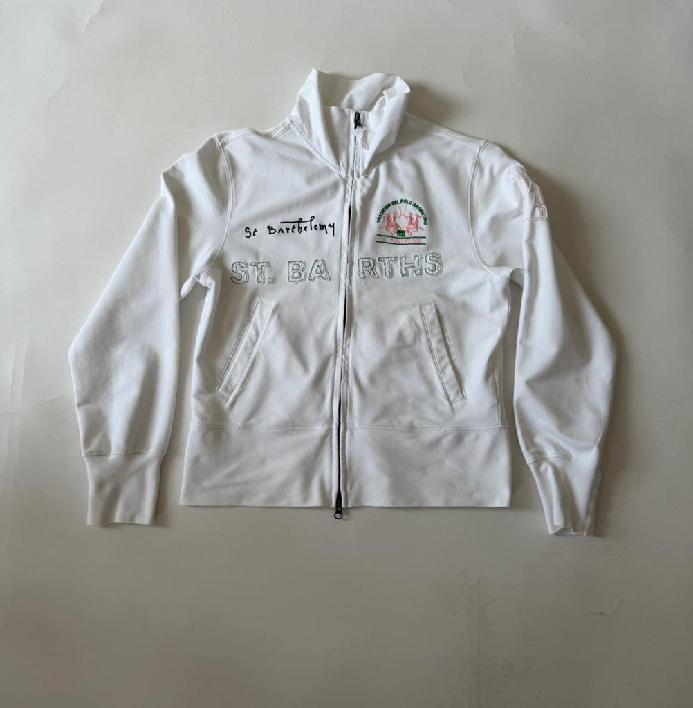 La Martina wit sweatjack, maat XL, valt klein, Wit, Ophalen of Verzenden, Gedragen, Maat 42/44 (L)
