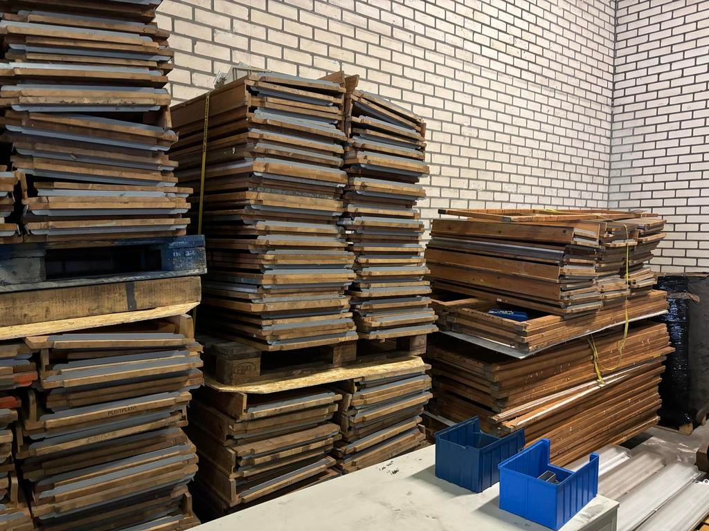 Partij gebruikte houten stellingen, Zakelijke goederen, Kantoor en Winkelinrichting | Magazijn, Stelling en Opslag, Ophalen