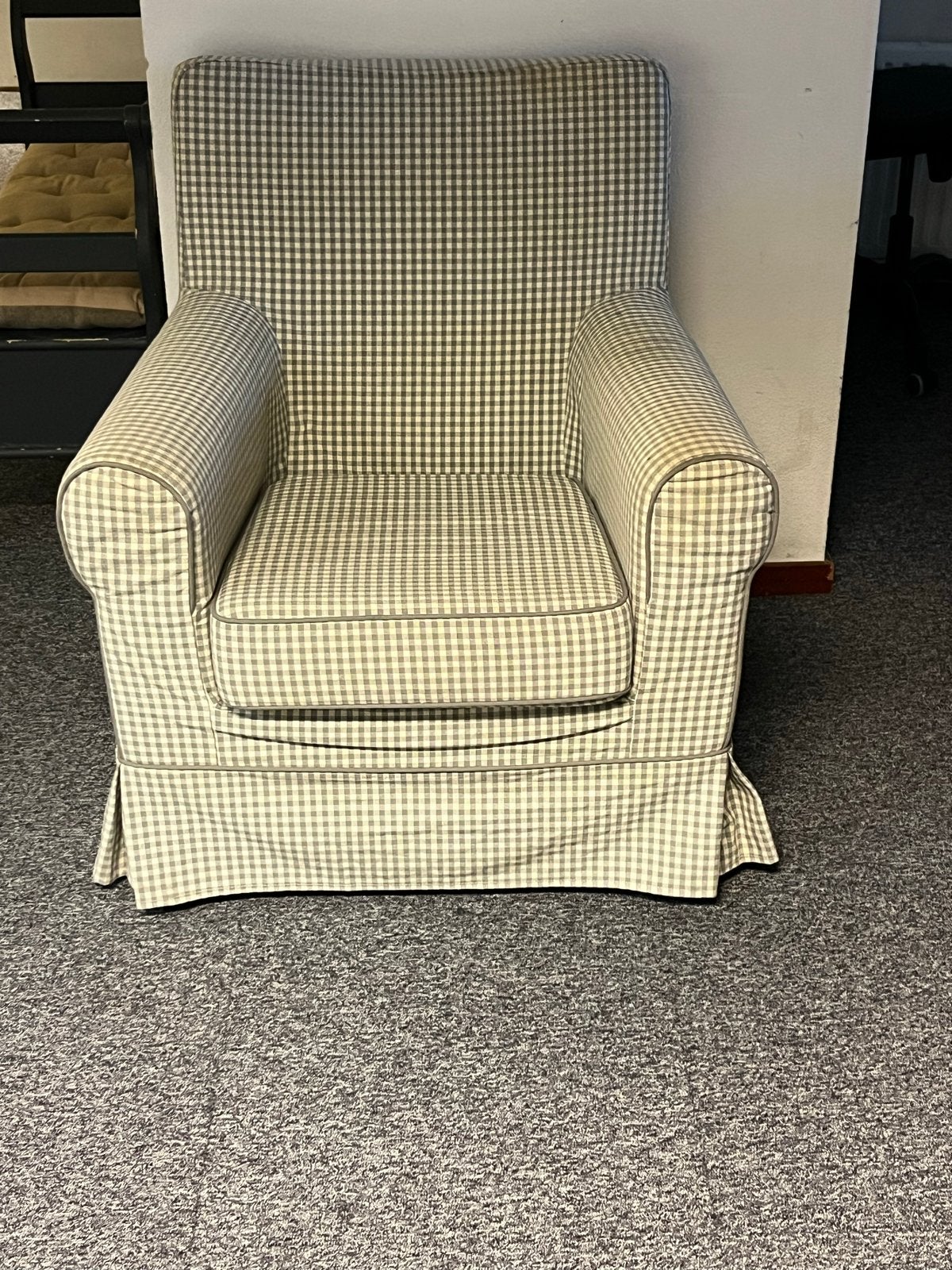 Ikea Ektorp fauteuil met Jennylund hoes., Huis en Inrichting, Ophalen, Gebruikt, Stof, 75 tot 100 cm