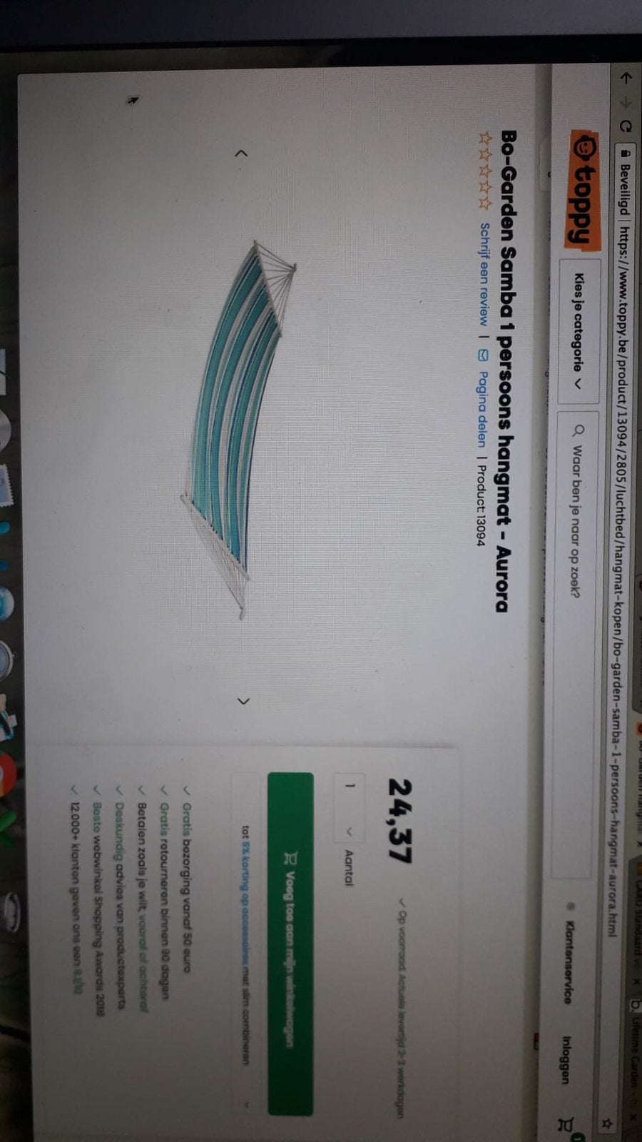 Hangmatstandaard met 2 hangmatten, Ophalen, Zo goed als nieuw
