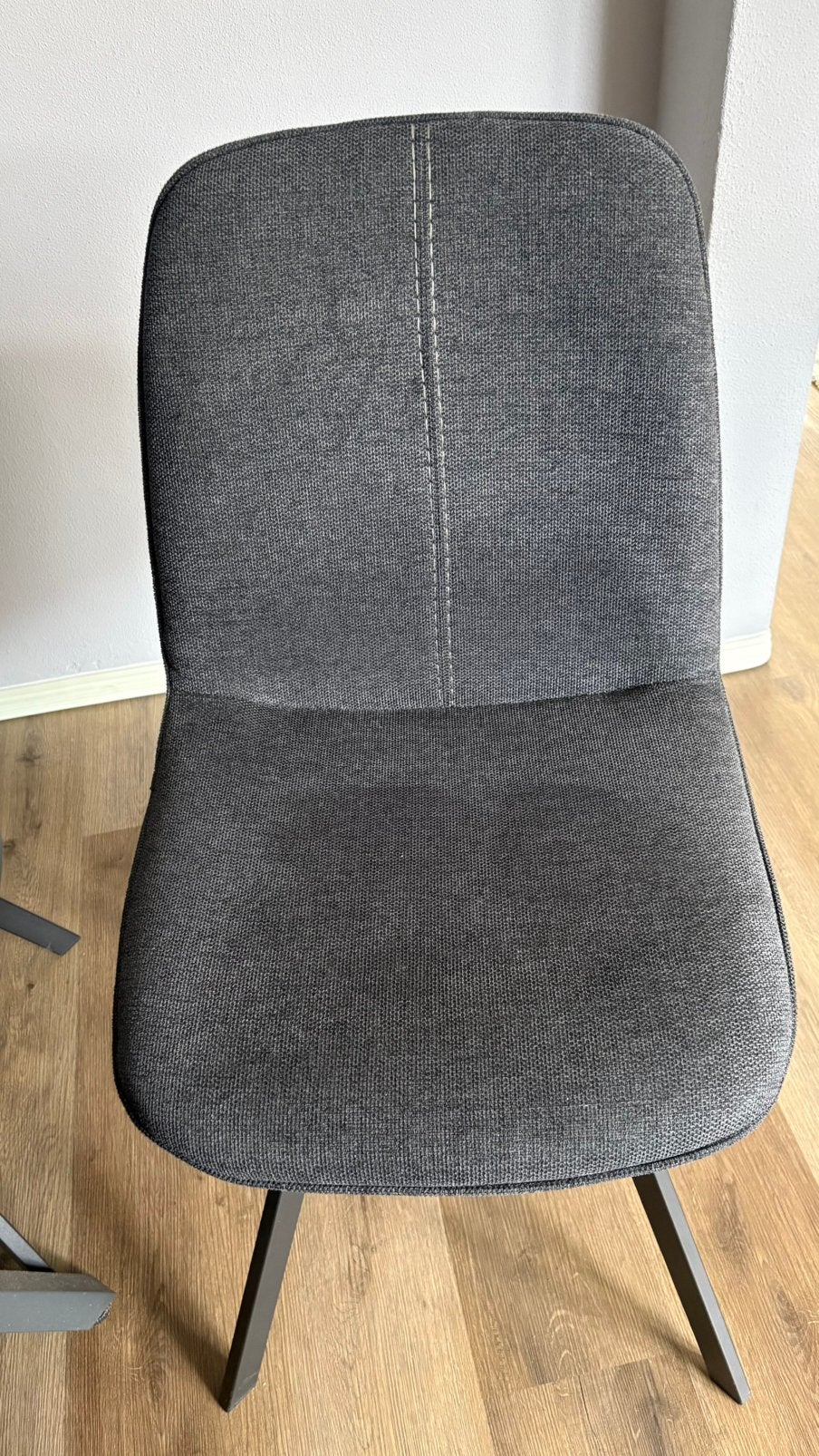 Set  8 stoelen, Ophalen, Zo goed als nieuw, Stof, Grijs