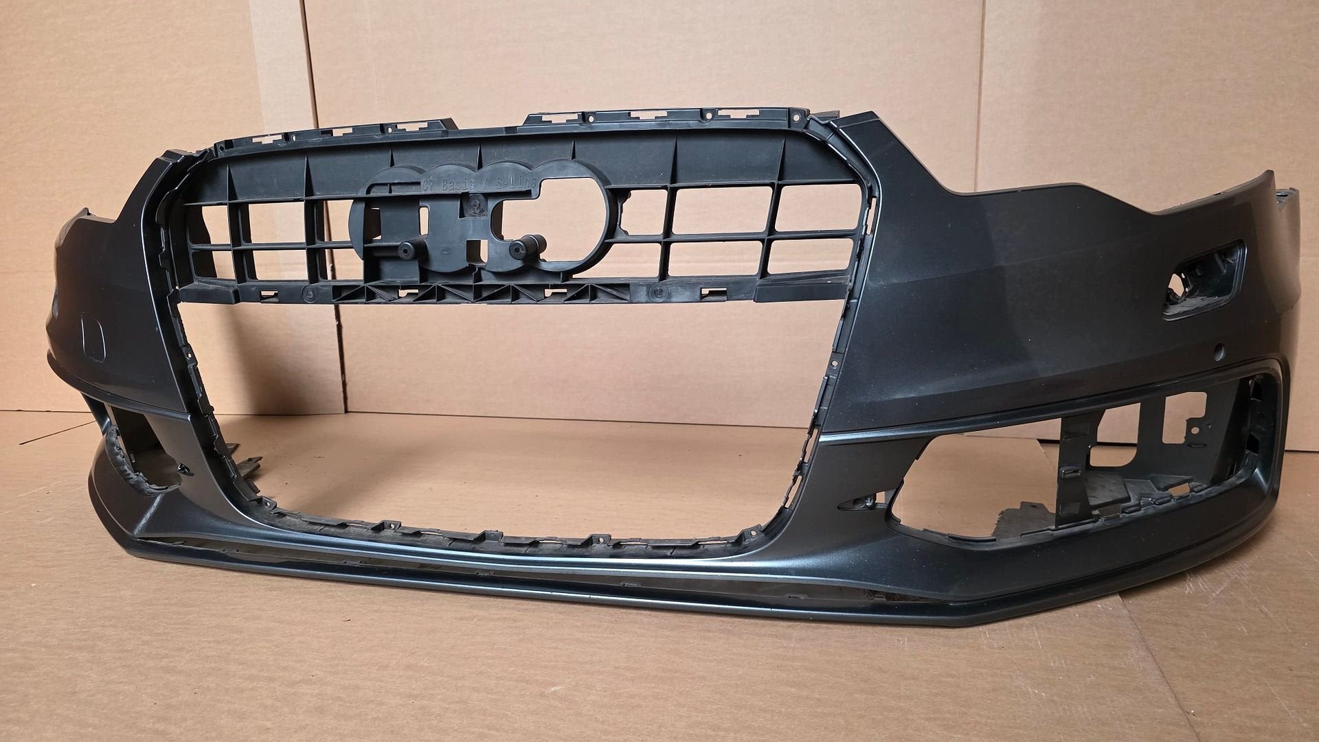 Voorbumper Audi A6 C7 4G S-line S6 4xPDC KLS 2011-2014 Origi, Gebruikt, -, Voor, Ophalen of Verzenden