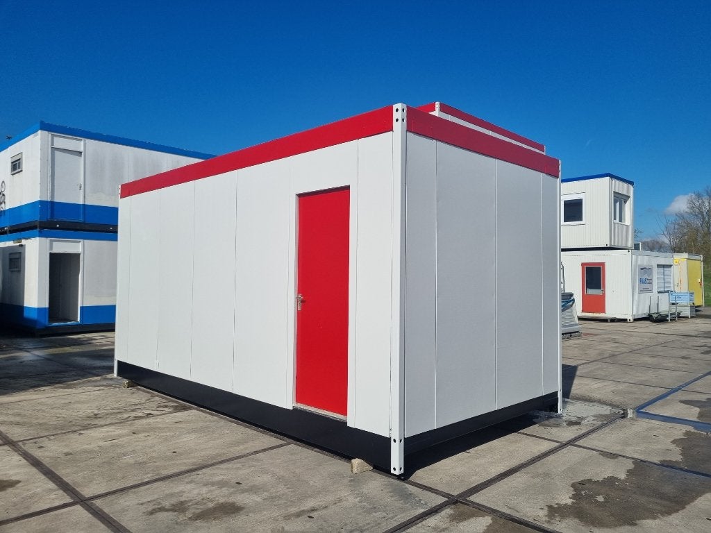 2 X Algeco Flesh Sanitair Unit Wastoggen Trespa wanden, Ophalen