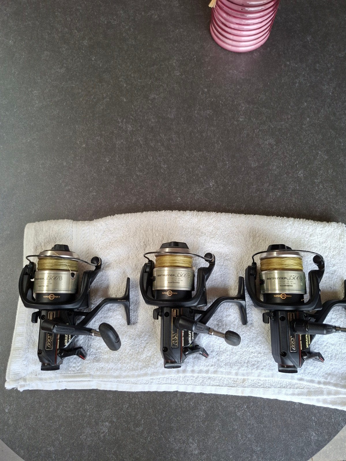 3 Mooie Shimano 3500B Beetrunners., Watersport en Boten, Ophalen of Verzenden, Gebruikt, Molen