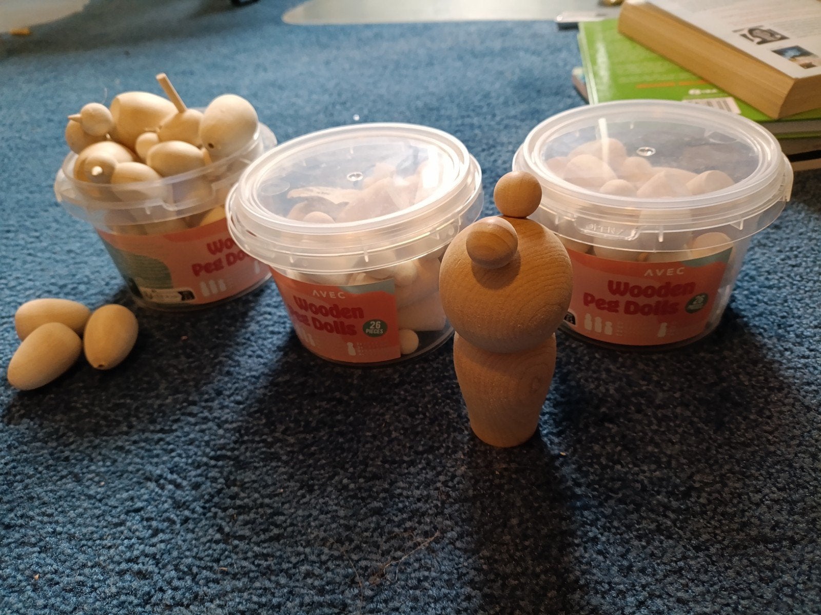 Houten Peg Dolls - Knutselmateriaal voor Creatieve Projecten, Overige thema's, Nieuw, Overige merken, Knutselmateriaal