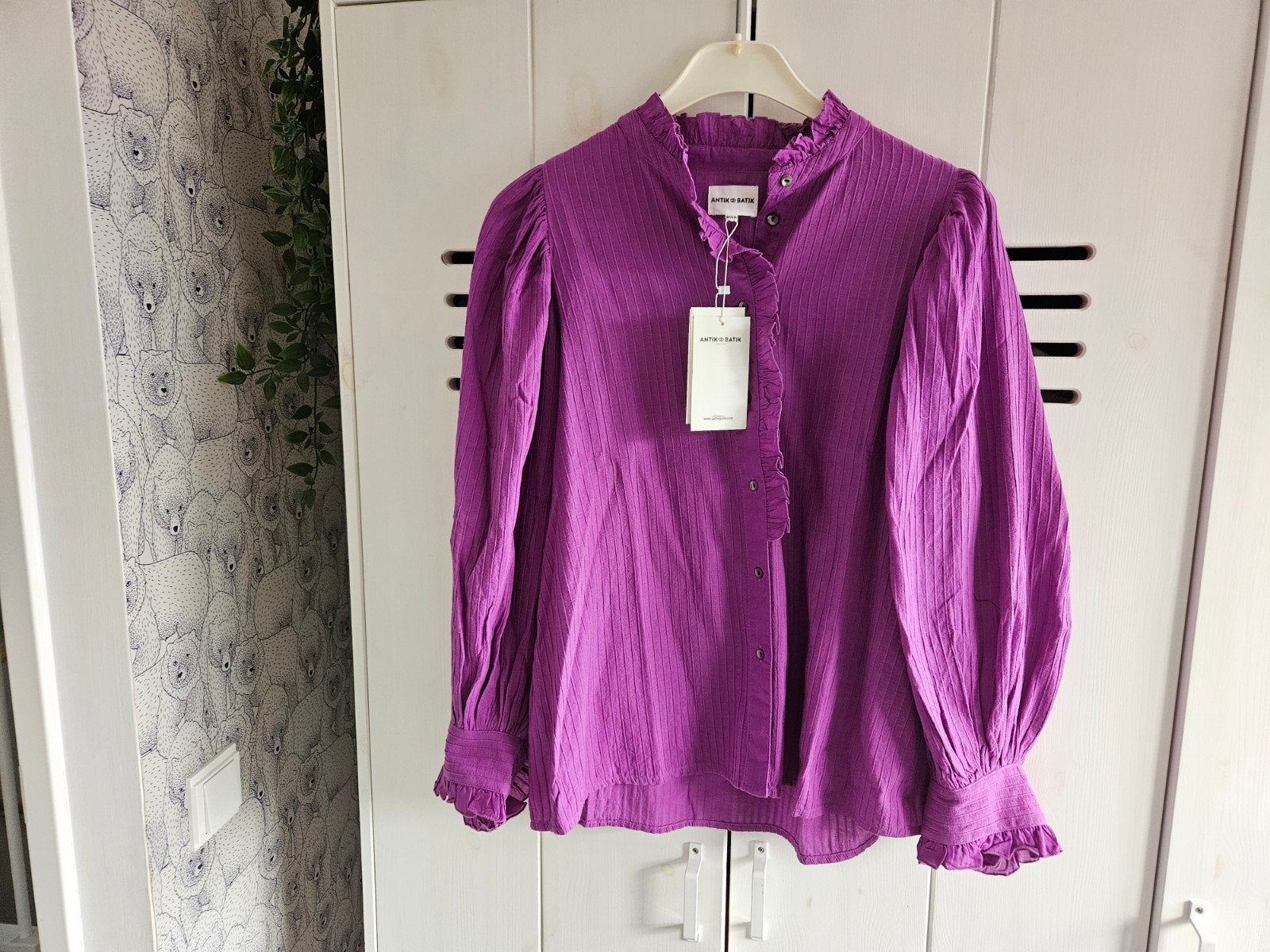 Antik Batik Blouse Maat M Nieuw Fuchsia Roze Paars, Kleding | Dames, Blouses en Tunieken, Maat 38/40 (M), Paars, Nieuw, Ophalen of Verzenden