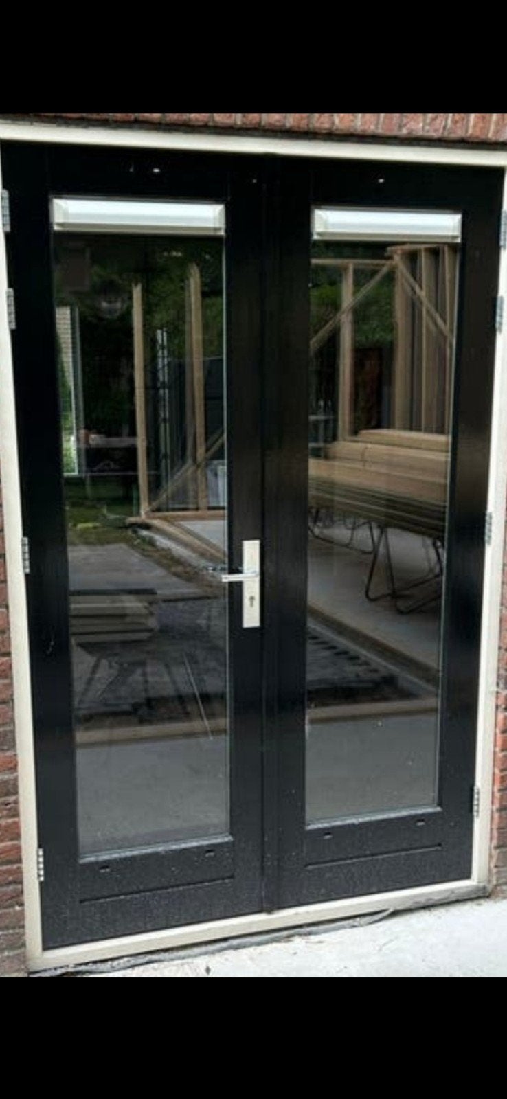 Tuindeuren met kozijn, Ophalen, Deurkozijn, Zo goed als nieuw, 150 tot 225 cm
