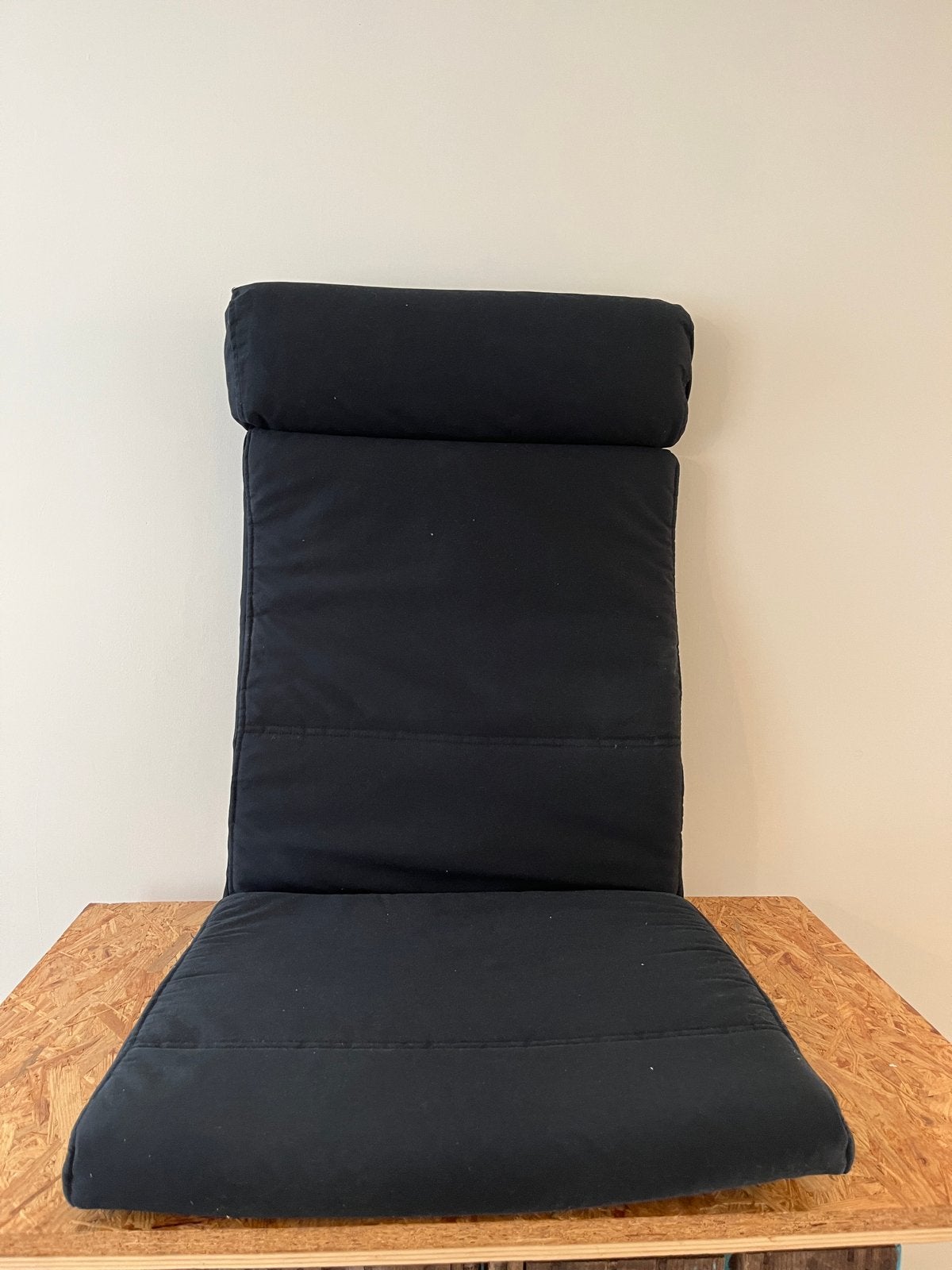 Zwarte wasbaar kussens voor IKEA Poäng fauteuil & voetenbank, Ophalen, Gebruikt, Wasbaar, Zwart
