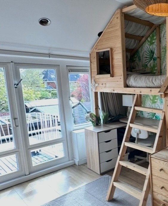 Hoogslaper kinderbed  huisje, Kinderen en Baby's, Kinderkamer | Stapelbedden en Hoogslapers, Ophalen, Gebruikt, Hoogslaper
