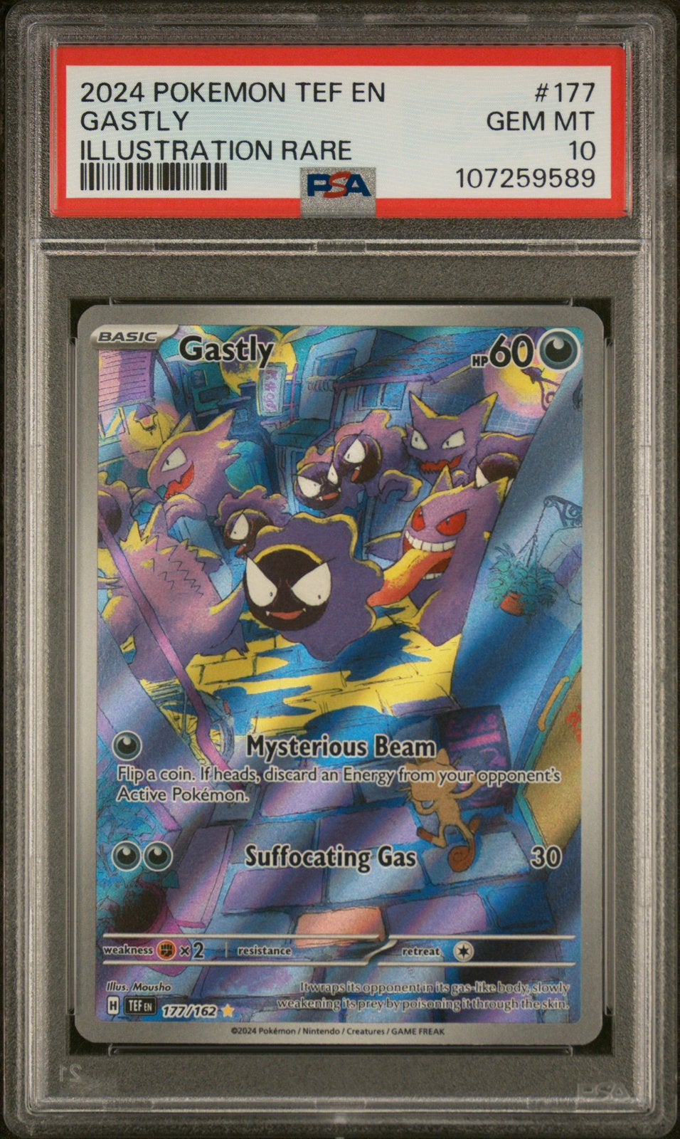 Gastly (TEF #177) PSA 10, Ophalen of Verzenden, Nieuw, Losse kaart, Foil
