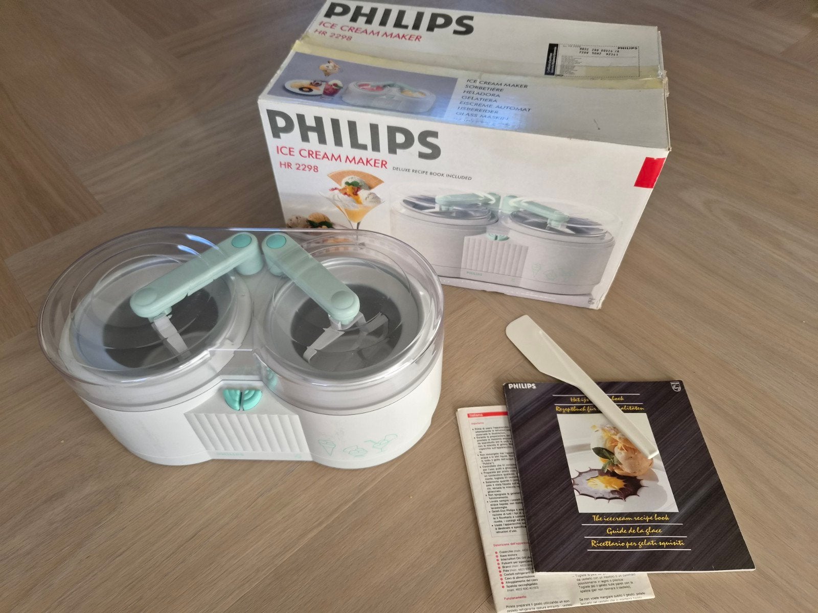 Philips IJsmachine HR 2298 - Zo goed als nieuw, 1 tot 2 liter, Ophalen, Zo goed als nieuw, 1 snelheid