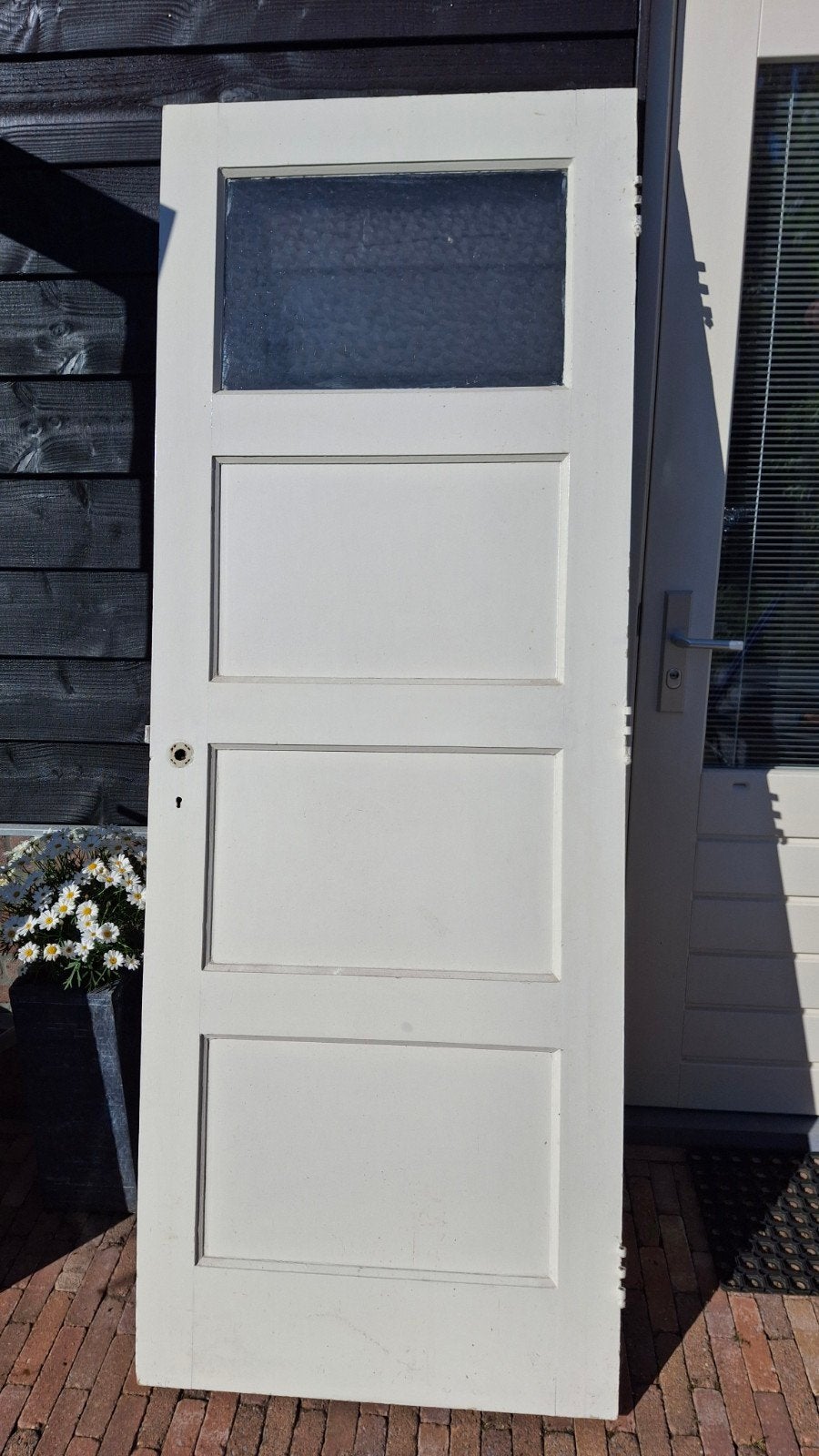 Paneeldeur met glas, Ophalen, Gebruikt, Minder dan 80 cm, Binnendeur