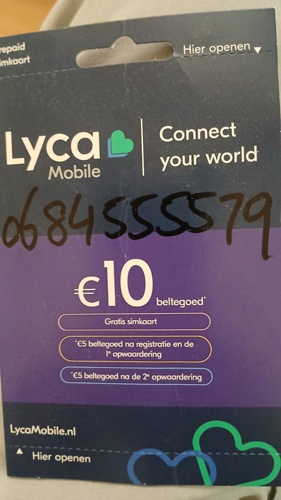 MOOI NUMMER LYCA PREPAID 0684555579, Ophalen of Verzenden, Nieuw, KPN, Simkaart