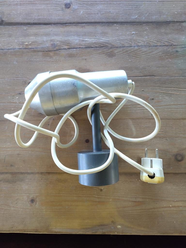 Vintage schouwlamp met handvat - Goede staat, Ophalen of Verzenden, Gebruikt
