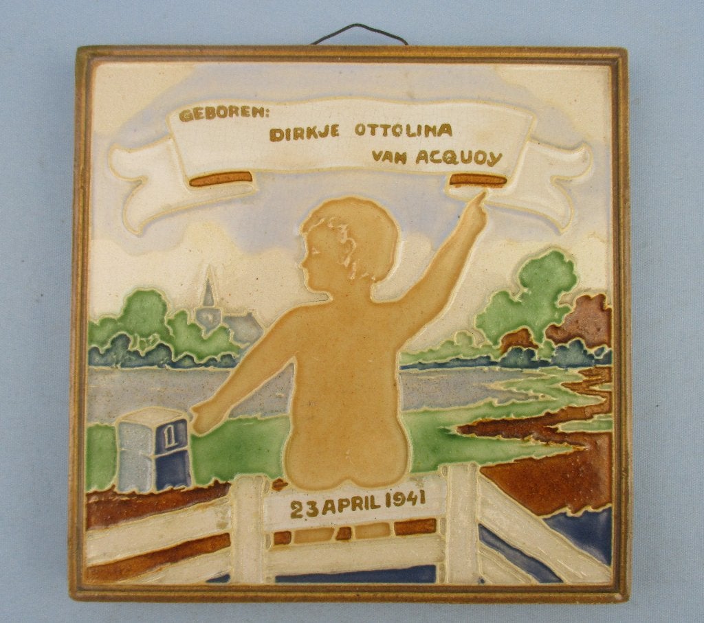 Tegel Westraven Utrecht geboorte tegel, Ophalen of Verzenden