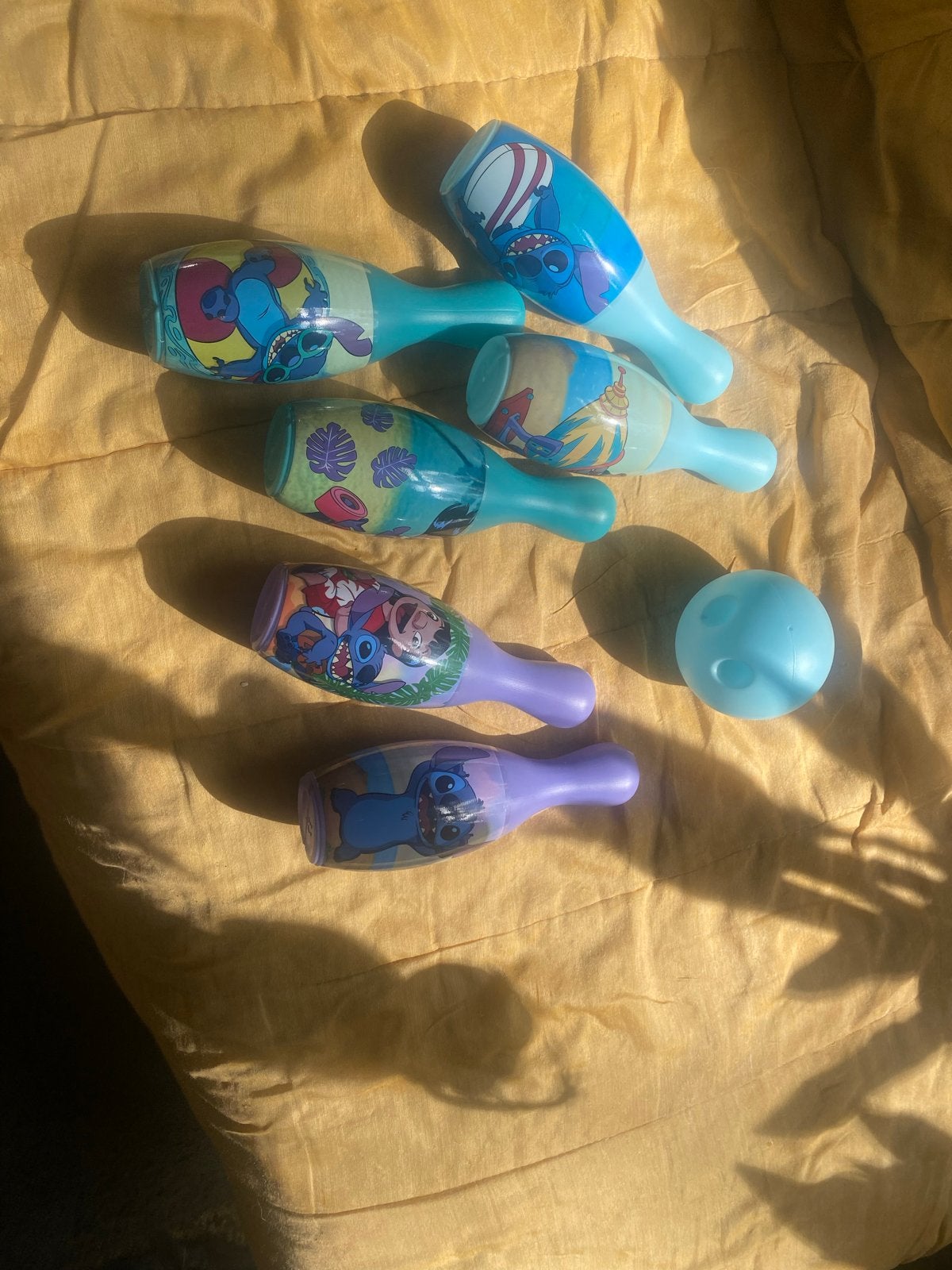 Disney Stitch Bowling Set voor Kinderen - 6 Pins & Bal, Ophalen of Verzenden, Gebruikt, Jongen of Meisje