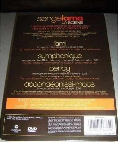4 DVD-BOX Serge Lama Frans Chanson La Scene 115 Tracks, Alle leeftijden, Ophalen of Verzenden, Nieuw in verpakking