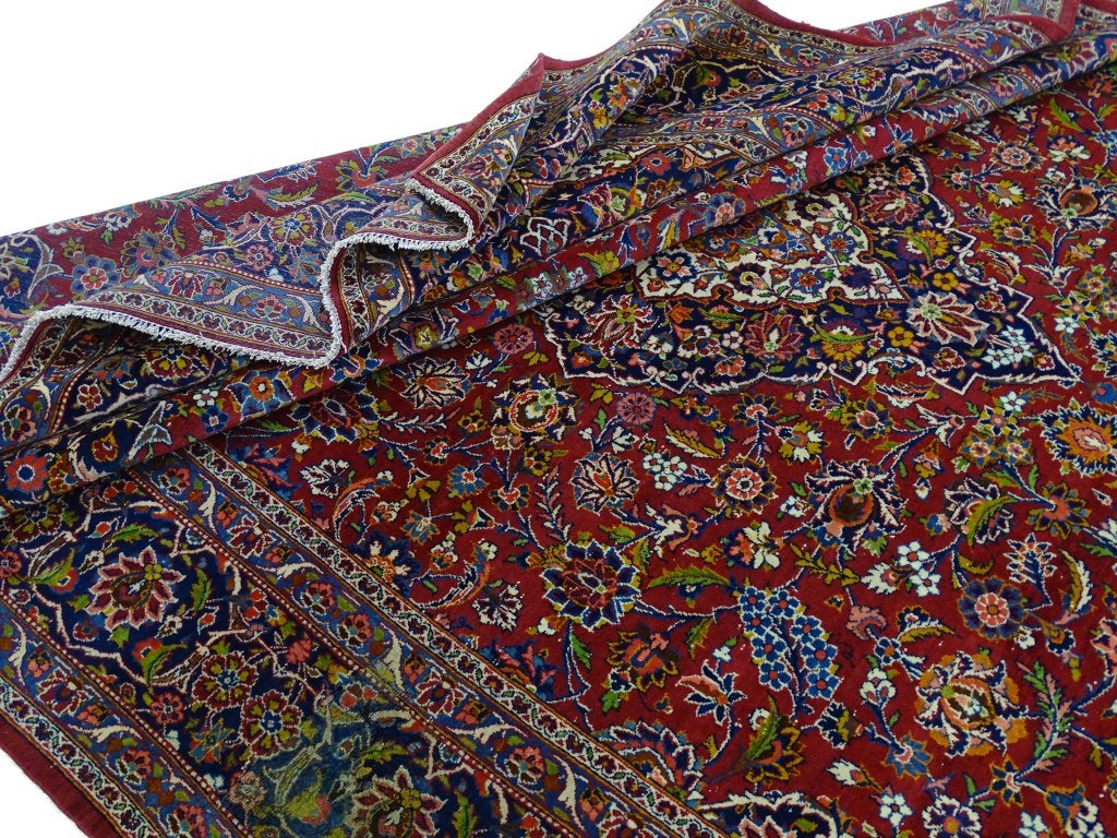 Perzisch tapijt - Keshan - 385 x 250 cm - Handgeknoopt, Gebruikt, -, Geel, -