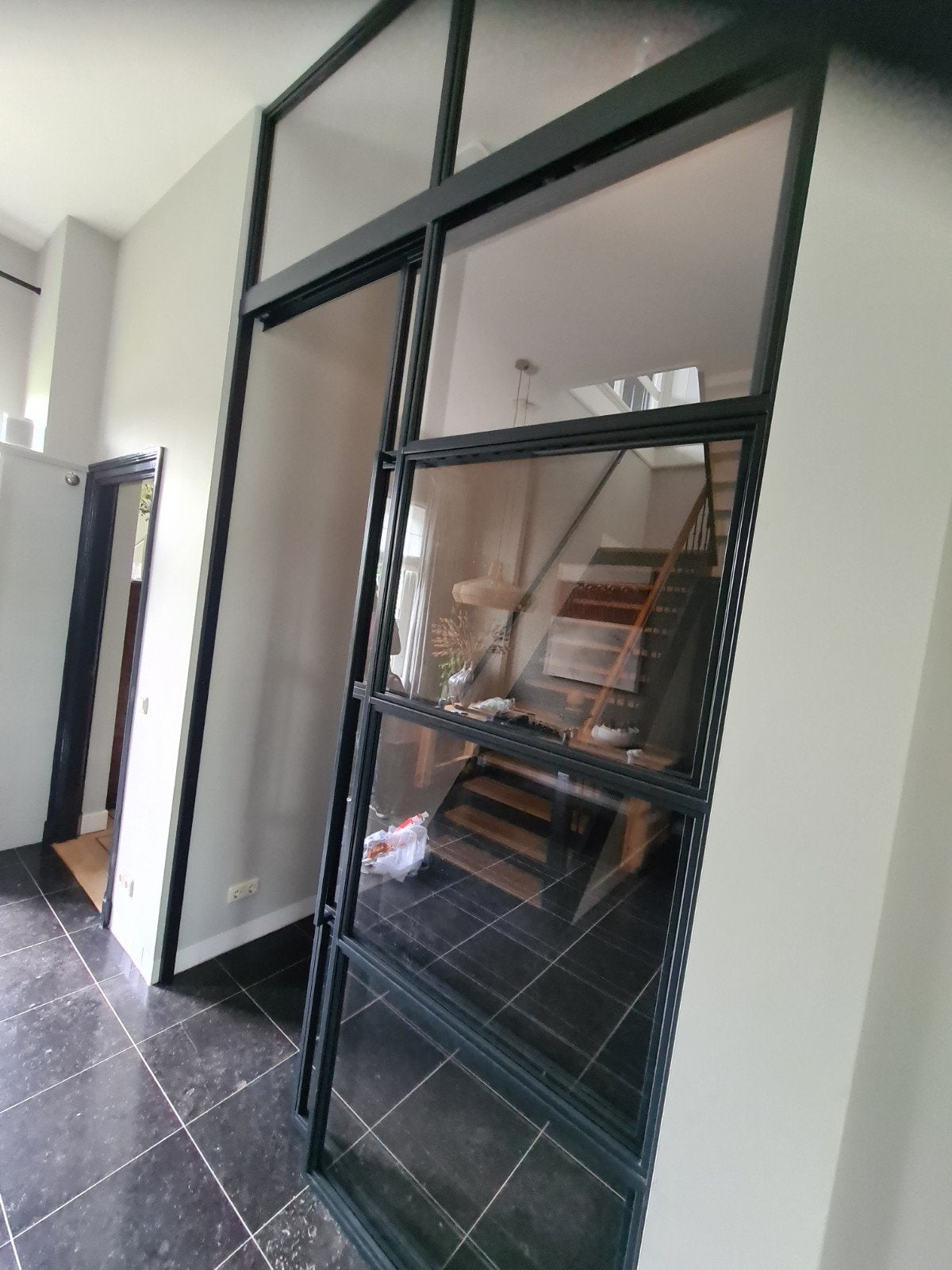 Stalen schuifdeur / roomdivider op maat gemaakt, 80 tot 100 cm, 215 cm of meer, Binnendeur, Nieuw