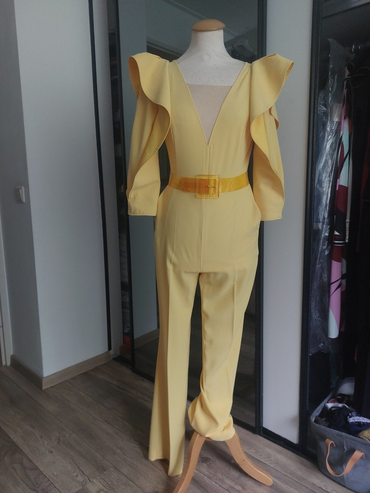 Elisabetta Franchi Jumpsuit, Kleding | Dames, Jumpsuits, Zo goed als nieuw, Maat 34 (XS) of kleiner, Geel, Ophalen of Verzenden
