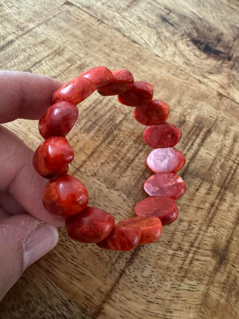 Vintage koraal armband, Ophalen of Verzenden, Zo goed als nieuw