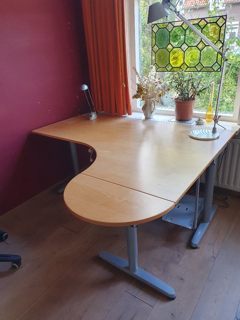 Bureau, Ophalen, 160 cm, Gebruikt, In hoogte verstelbaar