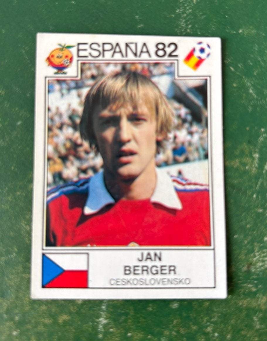 Panini plaatje Jan Berger Tsjechoslowakije WK 82, Ophalen of Verzenden
