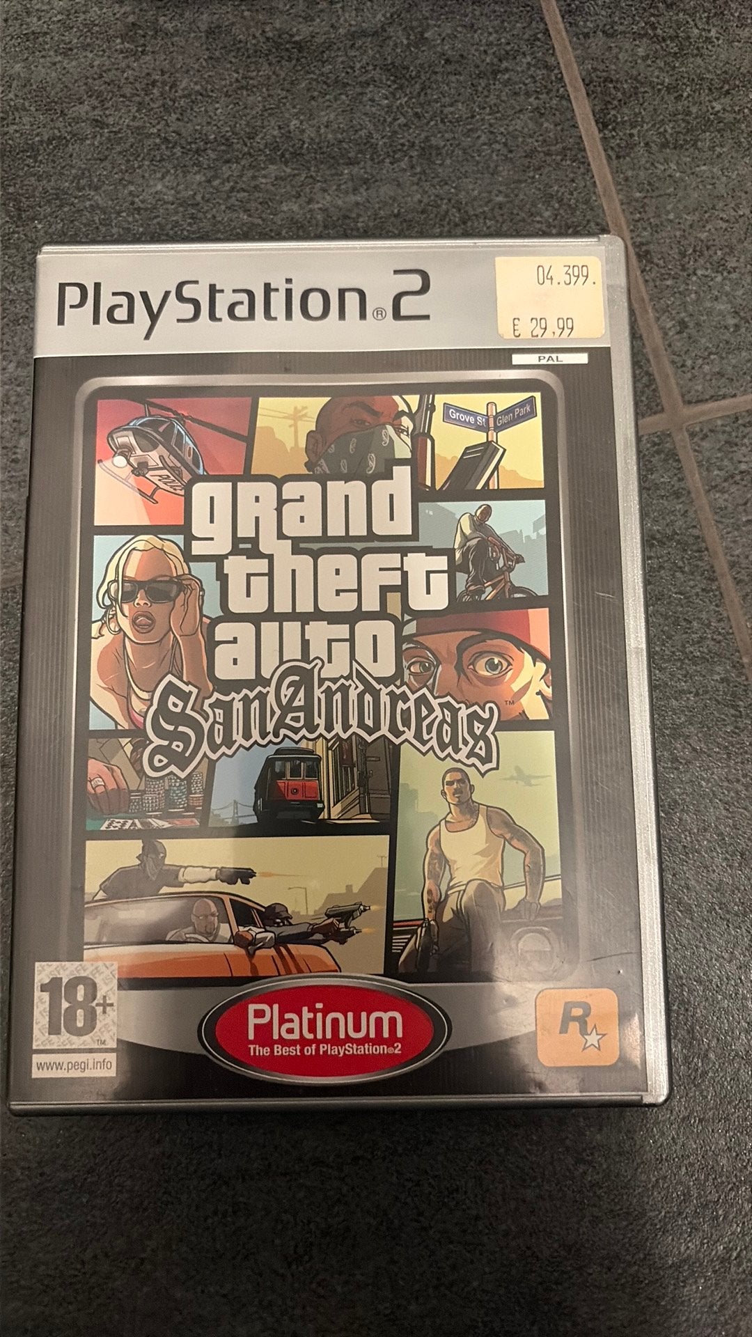 Playstation 2 GTA SAN ANDREAS, Avontuur en Actie, Gebruikt, Vanaf 18 jaar, 1 speler