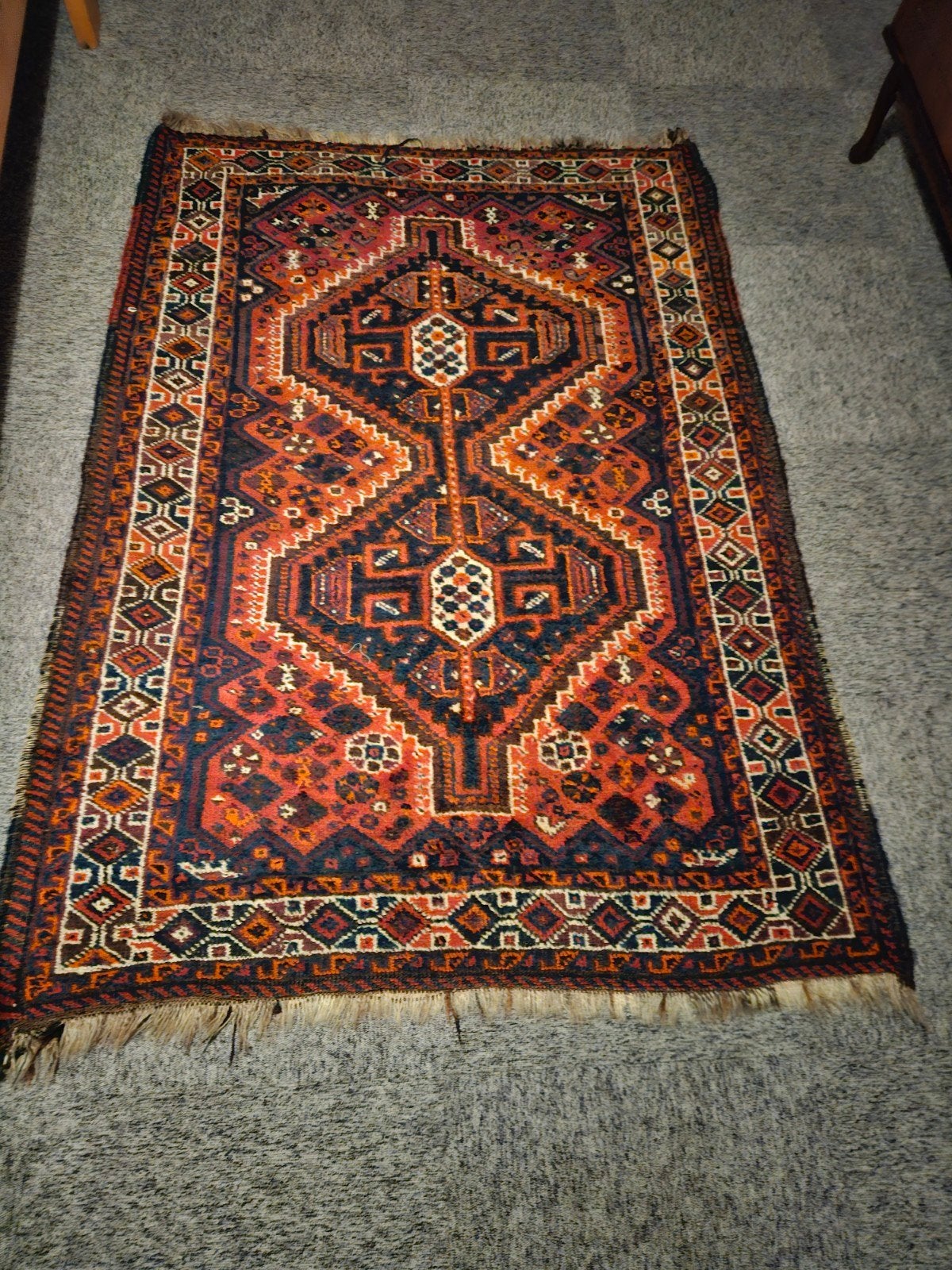 Vintage Perzisch Oosters tapijt, Gebruikt, Perzisch, Vintage, Oosters, 150 tot 200 cm, Zwart