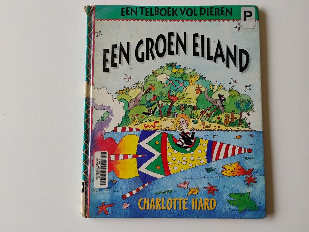 Boek dieren tellen een groen eiland Charlotte Hard telboek, Ophalen of Verzenden, Gebruikt, Rekenen