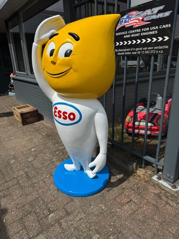 Grote Esso Mascotte Beeld - Vintage Reclamefiguur, Verzamelen, Merken en Reclamevoorwerpen, Ophalen, Reclamebord, Gebruikt, .