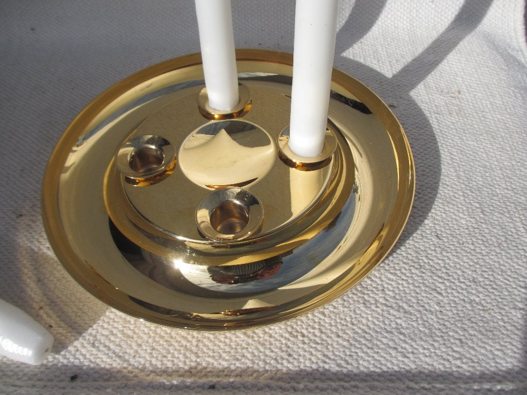 Georg Jensen Adventskrans kandelaar Andreas Mikkelsen - GOUD, Overige merken, Ophalen of Verzenden, Zo goed als nieuw, 5 cm