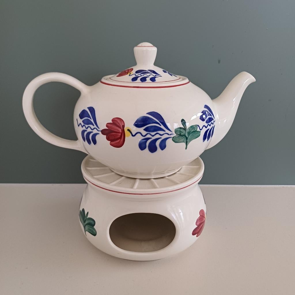 Boerenbont theepot op rechaud, Info.nederland@brabantia.com, Gebruikt, Overige typen, Ophalen of Verzenden